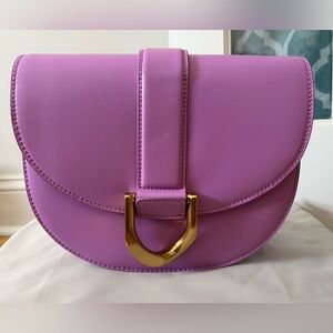 Rare Charles & Keith Violet Gabine Saddle Bag